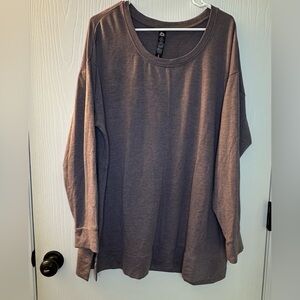 RBX‎ purple wine-grayish long sleeve solid shirt women’s 3x